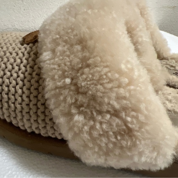UGG COZY KNIT WOMEN SLIPPERS KNIT CREAM US Size 9 - Picture 12 of 14